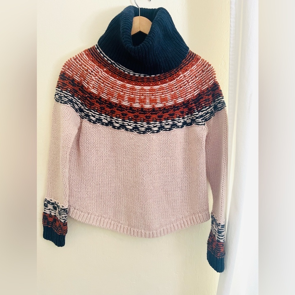 Madewell Brookdale Fair Isle Heavy Turtleneck Sweater